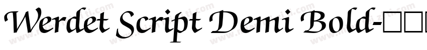 Werdet Script Demi Bold字体转换